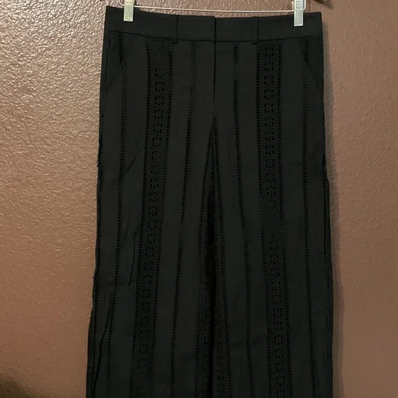 Veronica Beard Leta gaucho Women's Black Wide-Leg Pants - Picture 3 of 16